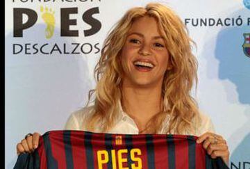 La cantante colombiana, esposa de Piqué, no podía tener otro club más que el Barcelona.