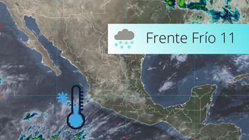 Frente Frío 11 en México: Trayectoria, estados afectados, efectos y dónde lloverá