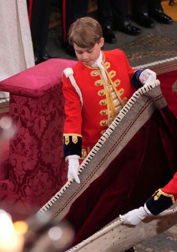 Prince George at the coronation ceremony of King Charles III and Queen Camilla in Westminster Abbey, London. Picture date: Saturday May 6, 2023. Aaron Chown/Pool via REUTERS
