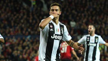Dybala celebra un gol con la Juventus. 