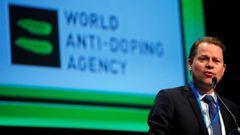 FILE PHOTO: Olivier Niggli, Director General of the World Anti Doping Agency (WADA) attends the WADA Symposium in Ecublens, near Lausanne, Switzerland, March 21, 2018. REUTERS/Denis Balibouse/File Photo