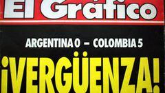 Cierra El Gráfico: A Colombia le dejó la portada negra del 5-0