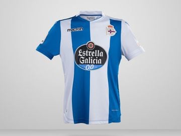 Deportivo Macron produced 17/18 kits (home)