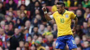 El jugador de la seleccion brasilena Neymar 