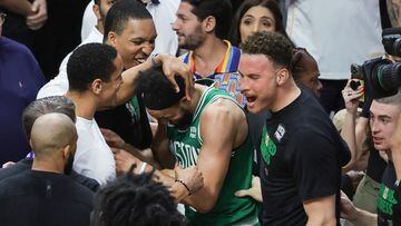 Derrick White’s buzzer-beating tip-in allowed the Celtics to win in Miami to take the series against the Heat to a Game 7 decider.