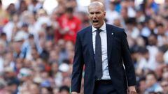 Zidane, durante el Real Madrid-Celta.