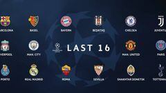 The pots for Champions League last 16, first and second leg dates