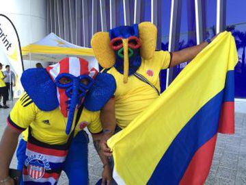 Los colombianos residentes en Miami esperan una victoria sobre Haití.
