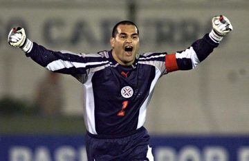 El polémico portero paraguayo también fue parte de aquella emotiva despedida de Hermosillo, en la cancha del Estadio Azul en el año 2002.