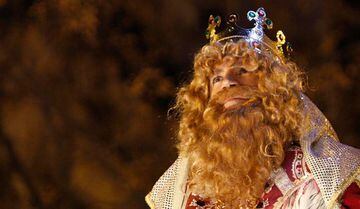 El valenciano David Albelda se disfrazó del Rey Gaspar para la Cabalgata de Reyes de Valencia en 2013. 