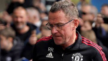 Manchester United manager Ralf Rangnick arriving before the Premier League match at the AMEX Stadium, Brighton. Picture date: Saturday May 7, 2022. (Photo by Gareth Fuller/PA Images via Getty Images)