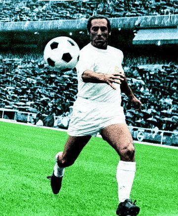 A Real Madrid player from 1953 to 1971, Gento became a legend of the left wing at the Bernabéu, playing in a legendary frontline alongside Raymond Kopa, Héctor Rial, Di Stéfano and Puskás. He is the only player in the history of men’s football to have won