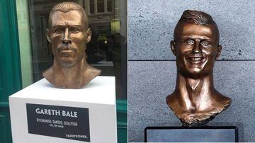 Those always genuiously funny people in the Paddy Power marketing department commissioned the artist of the Ronaldo Statue to do a similar commemoration of ex-Real Madrid teammate Gareth Bale. "I'm very happy. I feel very proud of it. For me, it's an hono