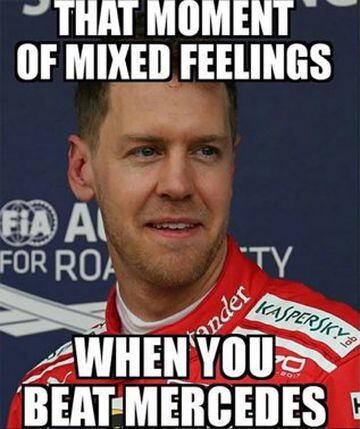 El abandono de Alonso y Vettel, protagonistas de los memes
