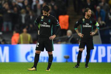 Ramos and Isco lament another Spurs' goal