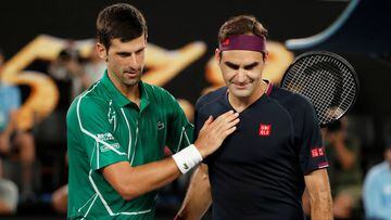 Oscar Leyva Ciudad Wilander Novak Djokovic saluda a Roger Federer tras su partido de semifinales en el Open de Australia.