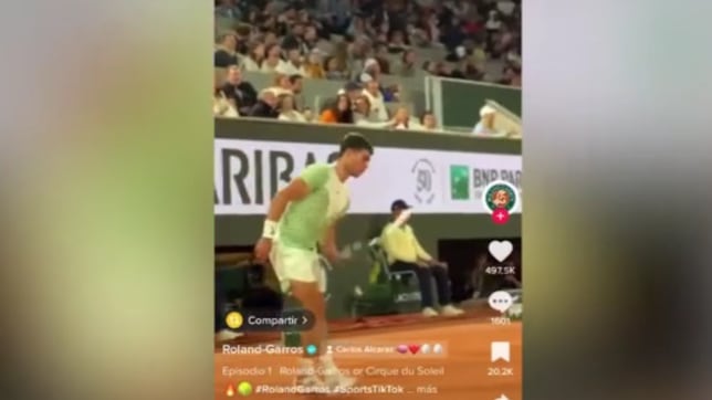 Seven million views on TikTok alone - Roland Garros wonders if you’ve seen this crazy Alcaraz trick