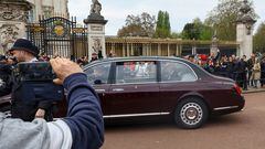 Britain's King Charles arrives at Buckingham Palace in London, Britain, May 2, 2023. REUTERS/Matthew Childs