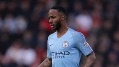 BOURNEMOUTH, ENGLAND - MARCH 02: Raheem Sterling of Manchester City in action during the Premier League match between AFC Bournemouth and Manchester City at Vitality Stadium on March 02, 2019 in Bournemouth, United Kingdom. (Photo by Richard Heathcote/Get