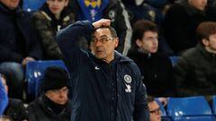 El entrenador italiano del Chelsea, Maurizio Sarri, durante un partido.