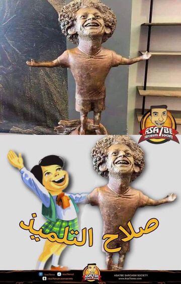 Salah: los memes de su escultura