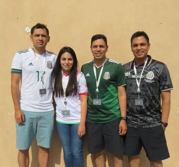 Mexico fans: Edgar Ramirez, Mexico/Wrexham fan, Edgar and Christopher Chavez