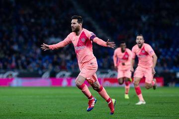 Messi, on target in the Catalan derby
