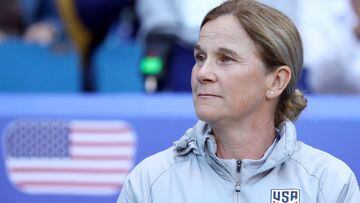 LE HAVRE, FRANCE - JUNE 20: Jill Ellis, Head Coach of USA looks on prior to the 2019 FIFA Women&#039;s World Cup France group F match between Sweden and USA at Stade Oceane on June 20, 2019 in Le Havre, France. (Photo by Martin Rose/Getty Images)