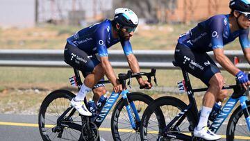 UMM AL QUWAIN, UNITED ARAB EMIRATES - FEBRUARY 24: Fernando Gaviria Rendon of Colombia and Movistar Team competes during the 5th UAE Tour 2023, Stage 5 a 170km stage from Al Marjan Island to Umm al Quwain / #UAETour / #UCIWT / on February 24, 2023 in Umm al Quwain, United Arab Emirates. (Photo by Dario Belingheri/Getty Images)