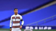 Imagen de Cristiano Ronaldo durante un partido de la UEFA Nations League entre Portugal y Francia.