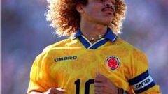 Carlos &#039;El Pibe&#039; Valderrama durante un partido de la Selecci&oacute;n Colombia en el Mundial de 1994. 