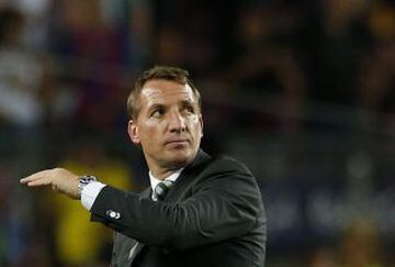 Football Soccer - FC Barcelona v Celtic - UEFA Champions League Group Stage - Group C - The Nou Camp, Barcelona, Spain - 13/9/16
Celtic manager Brendan Rodgers at the end of the game
Reuters / Albert Gea
Livepic
EDITORIAL USE ONLY.