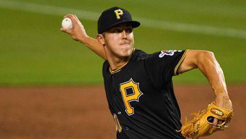MIAMI, FL - APRIL 28: Jameson Taillon #50 of the Pittsburgh Pirates pitches in the third inning during the game between the Miami Marlins and the Pittsburgh Pirates at Marlins Park on April 28, 2017 in Miami, Florida.   Mark Brown/Getty Images/AFP == FOR