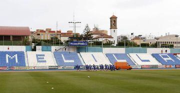 Melilla training at their ground ahead of the Real Madrid match