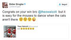 Drogba genera dura polémica con Walcott tras Arsenal-Chelsea