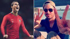Im&aacute;genes de Cristiano Ronaldo celerando un gol con Portugal y de Enrique Iglesias en un barco haciendo la se&ntilde;al de ok