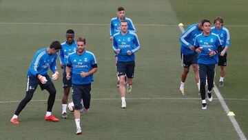 Bale y Keylor, en su &uacute;ltimo entrenamiento del a&ntilde;o en Valdebebas. 