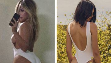 Kendall Jenner imita esta foto de Kim Kardashian y arrasa en la red. Foto: redes sociales