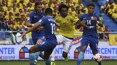 Juan Guillermo Cuadrado durante el partido entre Colombia y Brasil por Eliminatorias rumbo a Rusia 2018.