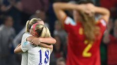Alfredo Relaño reacts to Spain’s quarter-final defeat to England at Women’s Euro 2022 on Wednesday.