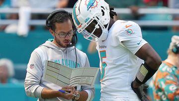 What did Dolphins coach Mike McDaniel say about Teddy Bridgewater’s removal from Sunday’s game?