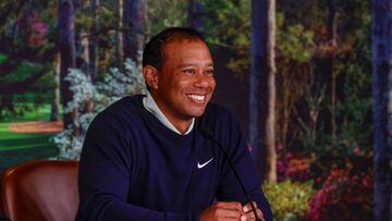 Golf - The Masters - Augusta National Golf Club - Augusta, Georgia, U.S. - April 5, 2022 Tiger Woods of the U.S. during a press conference Chris Trotman/Augusta National/Handout via REUTERS  ATTENTION EDITORS - THIS IMAGE HAS BEEN SUPPLIED BY A THIRD PARTY. NO RESALES. NO ARCHIVES