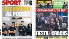 Portadas de los diarios Sport y Mundo Deportivo del d&iacute;a 24 de octubre de 2017.