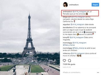 La respuesta de Andrea Duro al mensaje de Chicharito en Instagram.