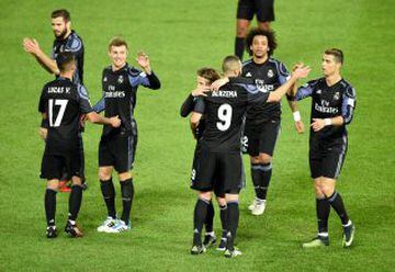 Madrid celebrate the first goal