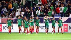 Feb 26, 2024; Carson, California, USA; Mexico midfielder Jacqueline Ovalle (11) gestures towards the crowd after scoring a goal during the first half of a game against the United States at Dignity Health Sports Park. Mandatory Credit: Jessica Alcheh-USA TODAY Sports