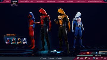 Se filtran todos los trajes de Marvel's Spider-Man 2 y hay