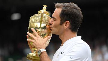 Federer gana su 8° Wimbledon y logra su título 19º de Grand Slam