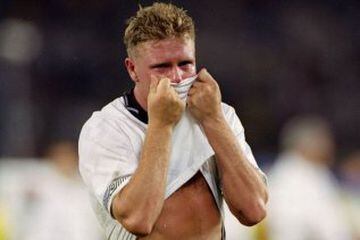 West Germany 1 (Brehme 60) England (Lineker 80) -- after extra-time. West Germany won 4-3 on penalties  There were Tears in Turin as England crashed out in the penalty shoot-out and Paul Gascoigne was left sobbing after his yellow card in extra time meant