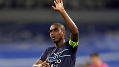 Manchester City&#039;s Fernandinho waves to the fans following defeat in the UEFA Champions League semi final, second leg match at the Santiago Bernabeu, Madrid. Picture date: Wednesday May 4, 2022. (Photo by Nick Potts/PA Images via Getty Images)